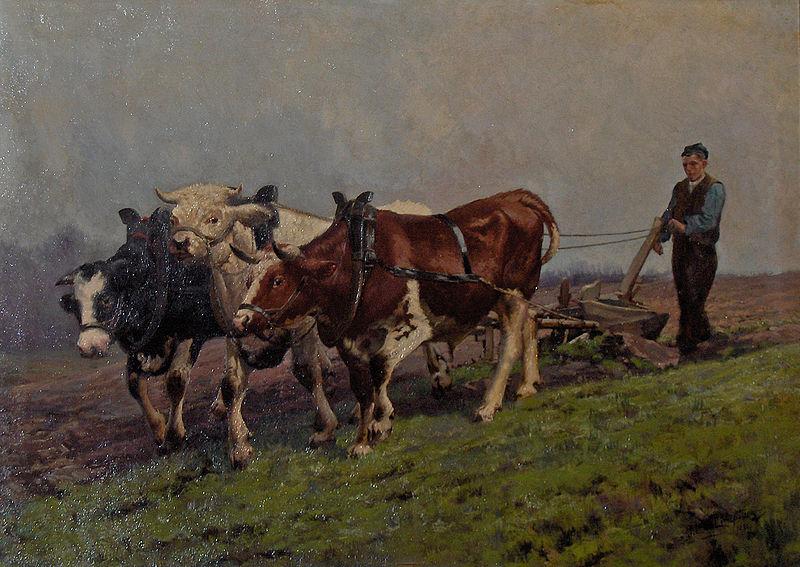 Georges Jansoone Plowing China oil painting art